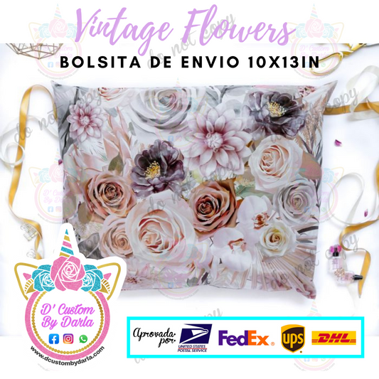 Vintage flowers 10x13in