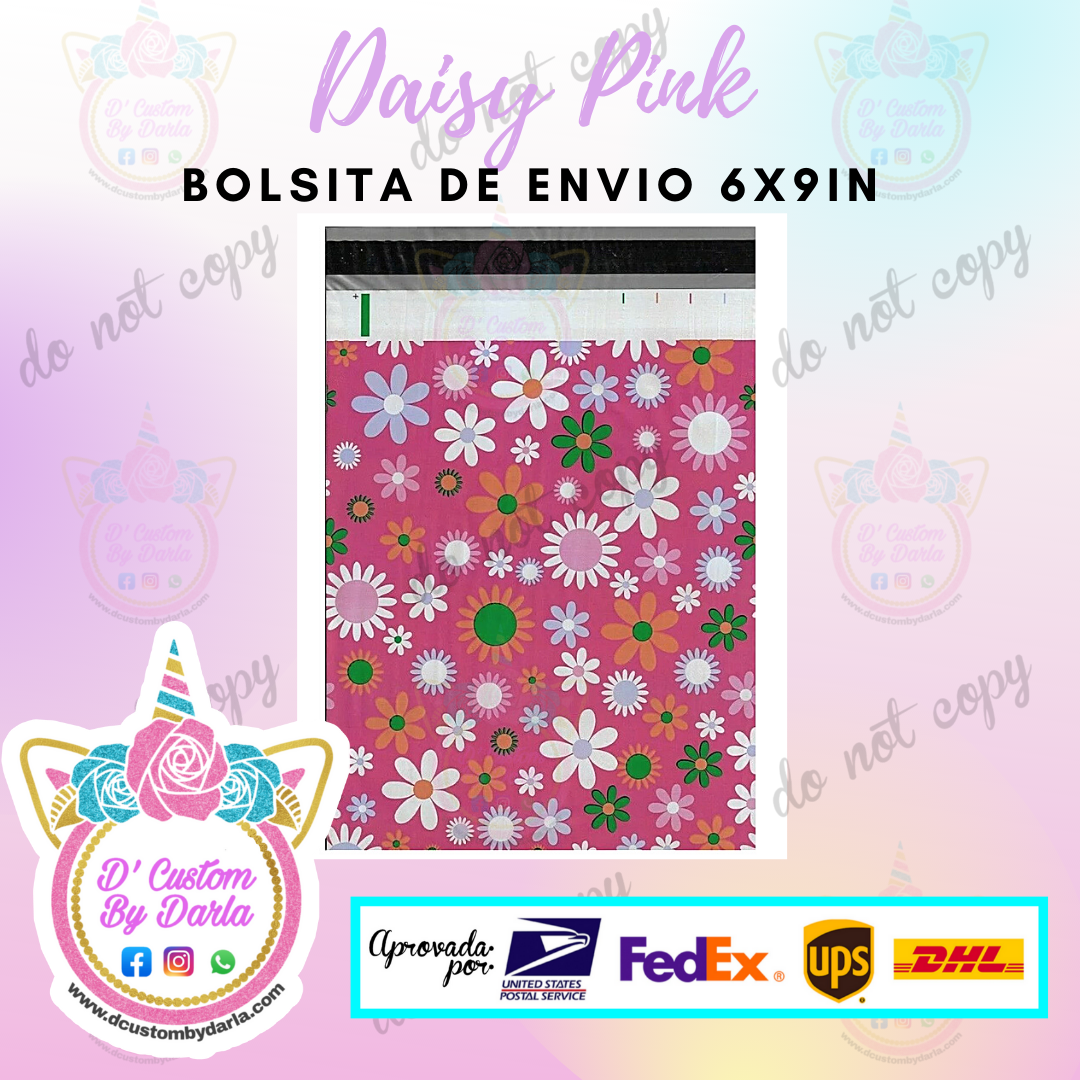 Daisy Pink 6x9in