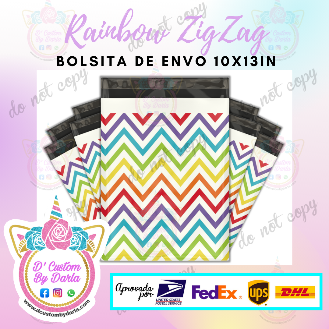 Rainbow zigzag 10x13in