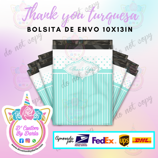 Thank you Turquesa 10x13in