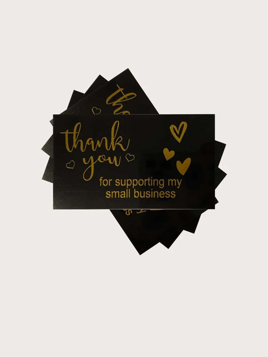 Black and Gold thank you card