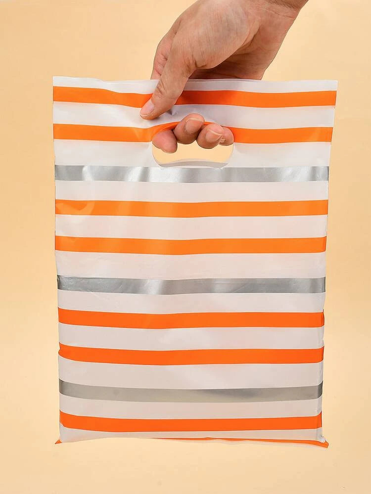 Orange silver 8x10in aprox merch bags