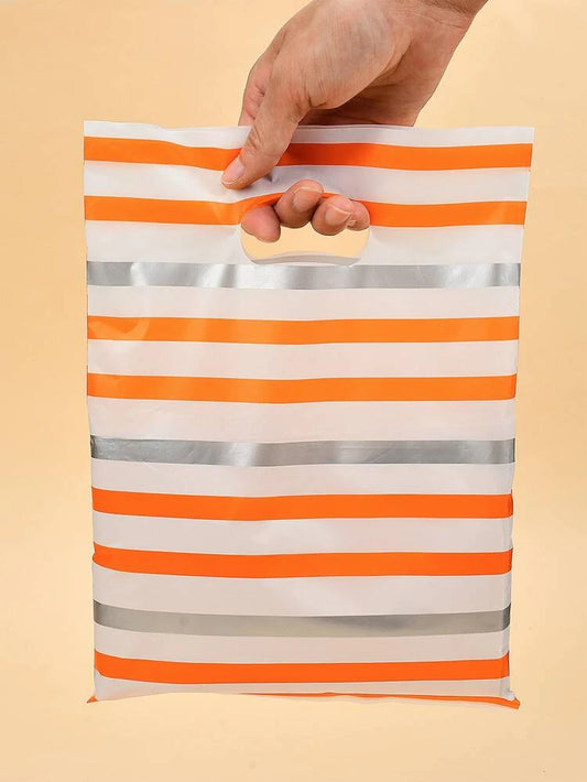 Orange silver 8x10in aprox merch bags