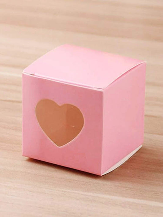 Pink window heart 2x2x2in (5pcs)