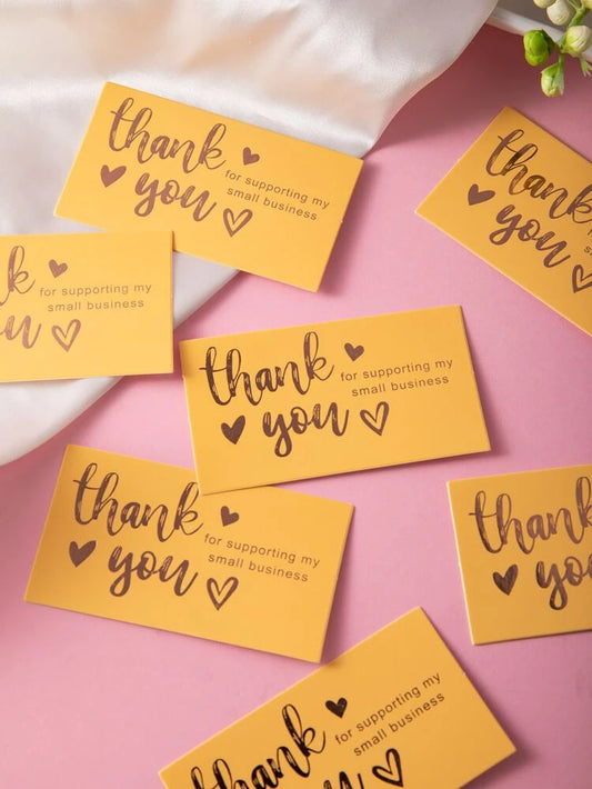 Yellow thank you card