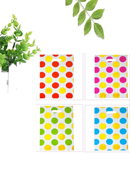 Mix metalic big dots 6x10in merch bags