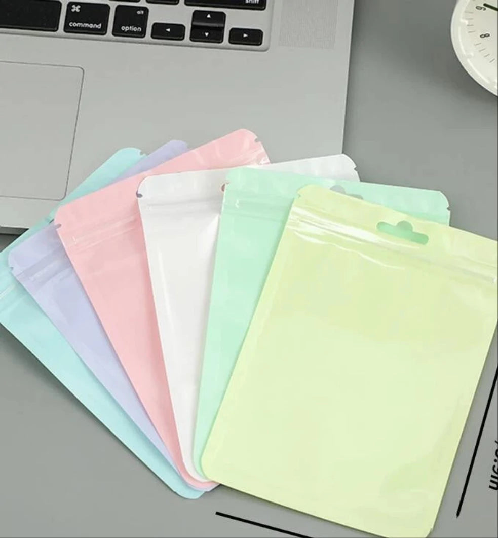 Pastel mix Ziplock holograficas 4x6in