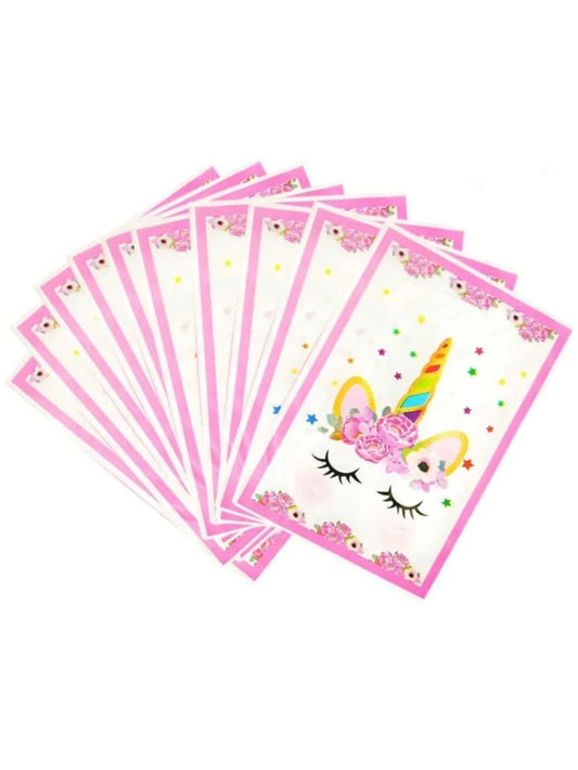 Pink Unicorn 6x9in merch bags