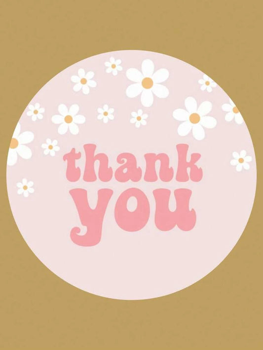 Pink Daisy 1.5in sticker (12pcs)