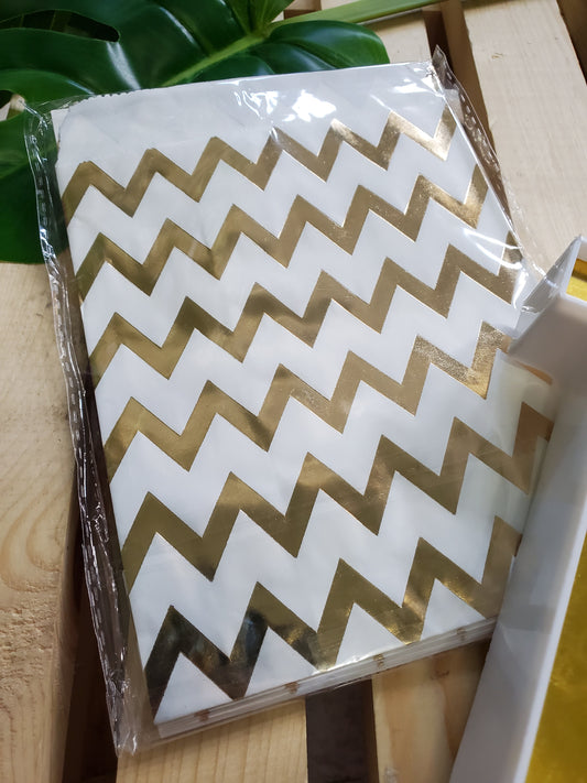 Zigzag Oro metalico 5x6in
