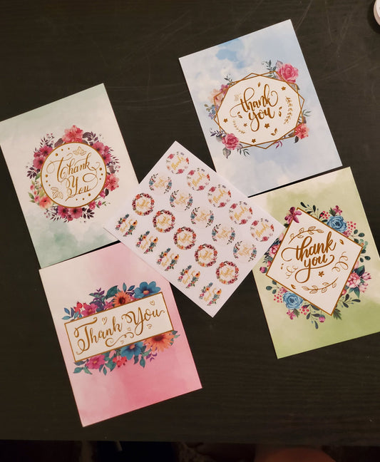 Thank you mix bolsas de papel con stickers