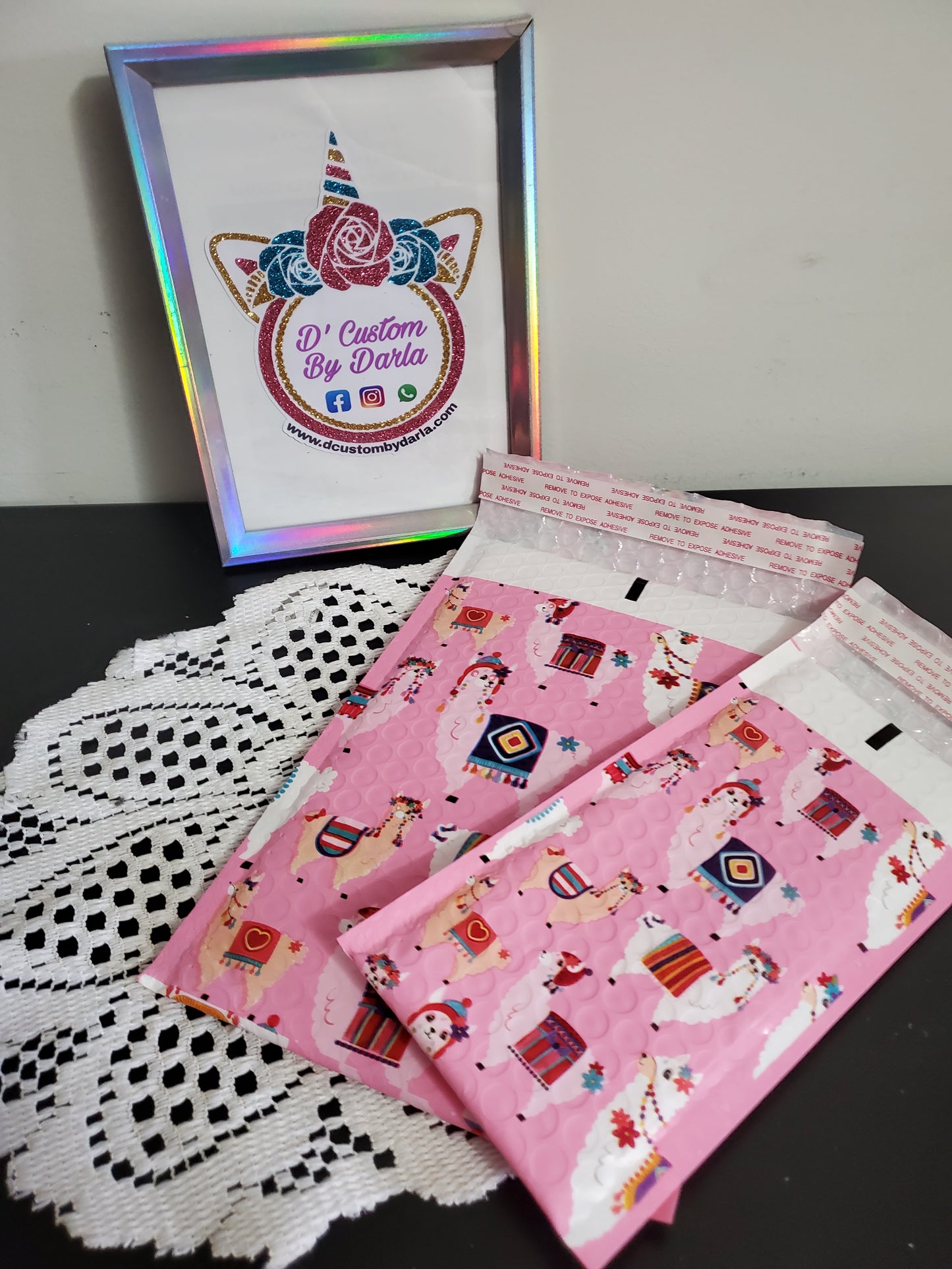 Llama bubble mailer 6x9in y 4x8 set