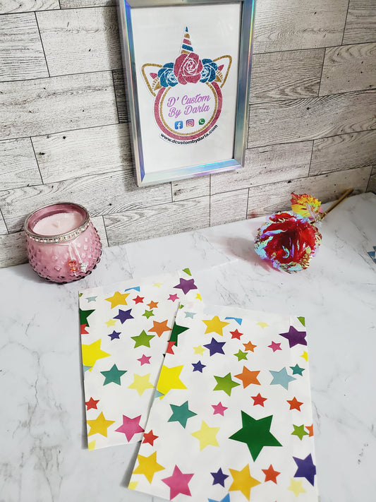 Rainbow Stars 5x7in