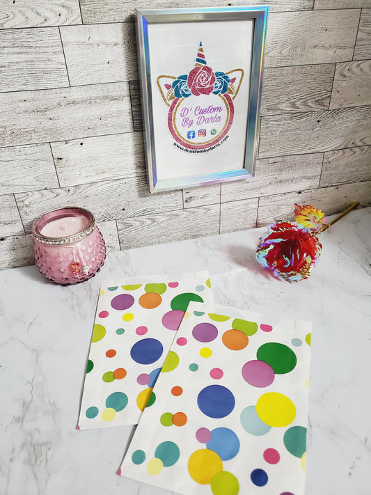 Rainbow Dots 5x7in
