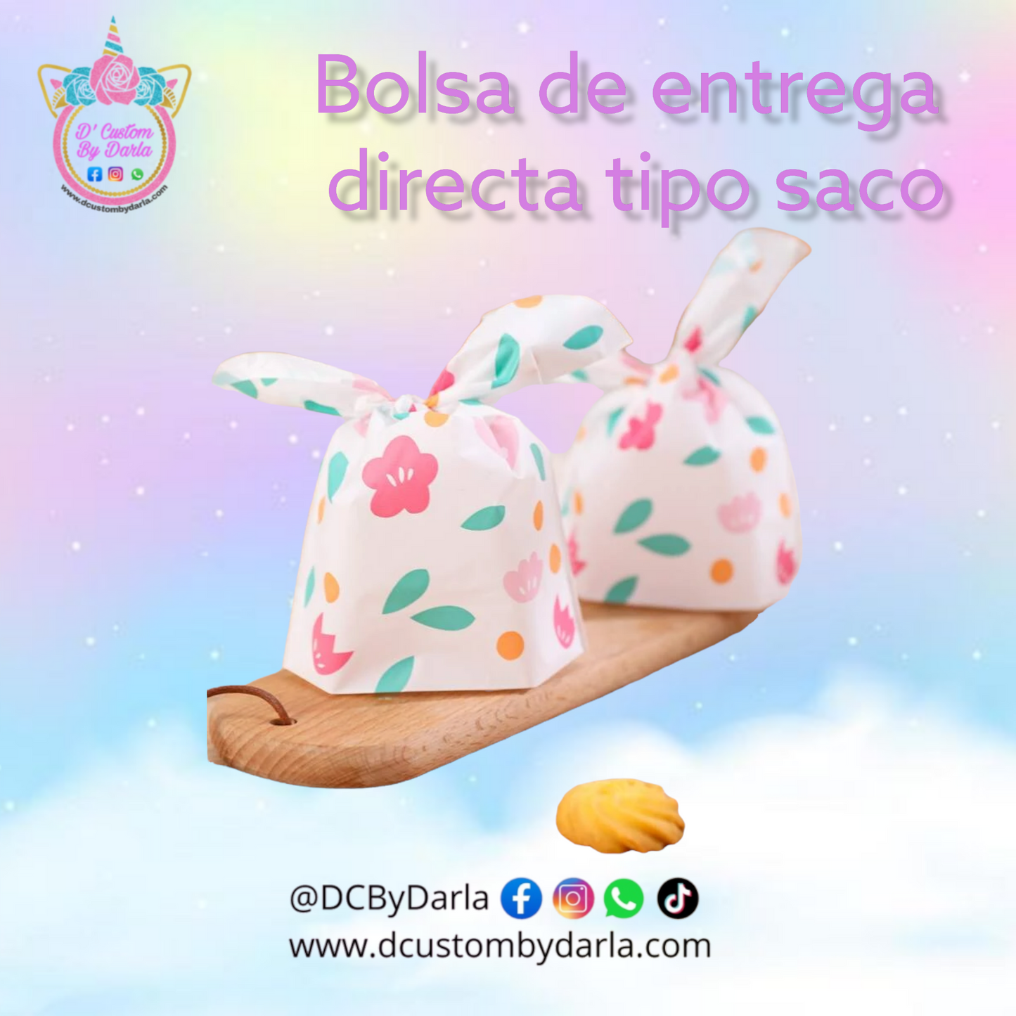 Saquitos de flores 6x7in aprox