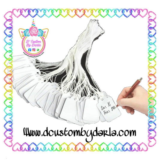 Tags de ropa o accesorios