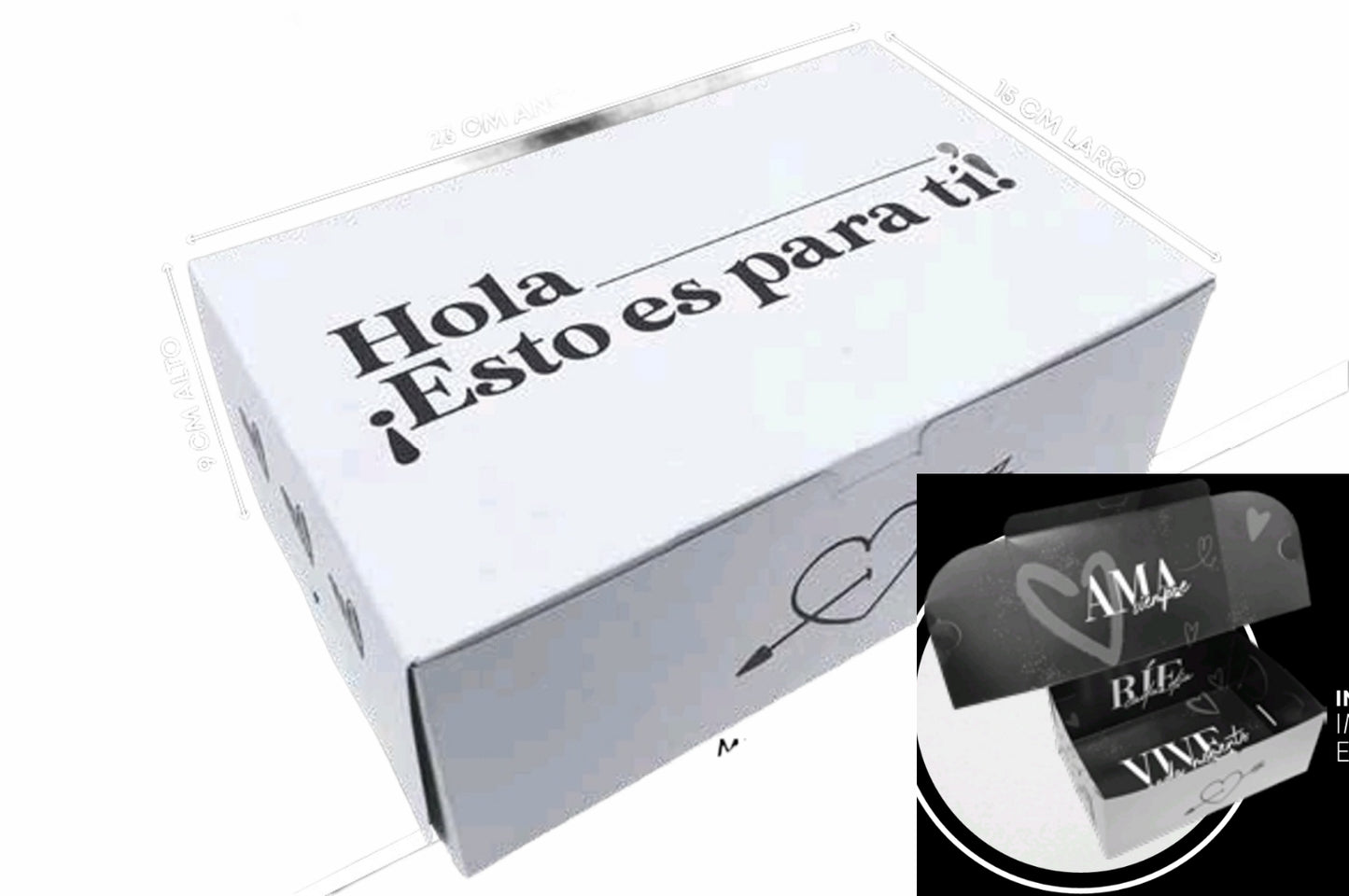 ¡hola! Para personalizar 9.05x5.90x3.54in