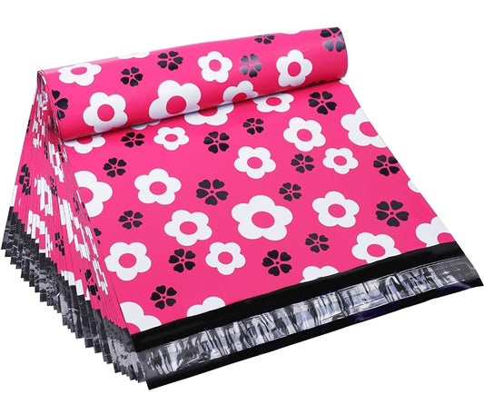 Pink & Black Flower 10x13in