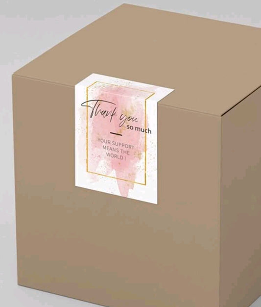 Open me seal pink and gold 3x2in