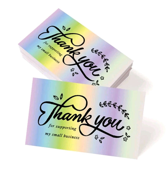 Holo thank you card