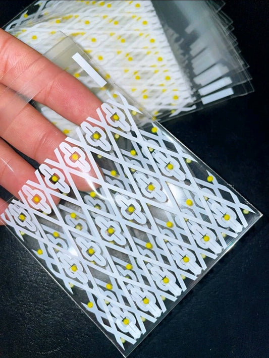 Cellophane yellow shape 3x4in