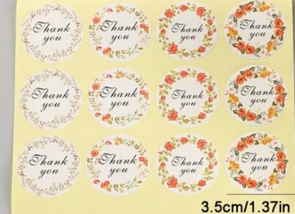 Flowers 1.5in sticker (12pcs)