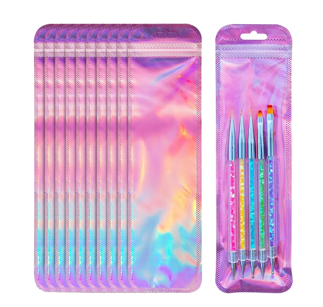 Ziplock holo pink  2.4x9in