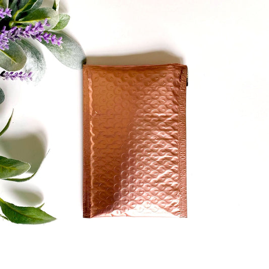Rose Gold bubble mailers 6.5x10in